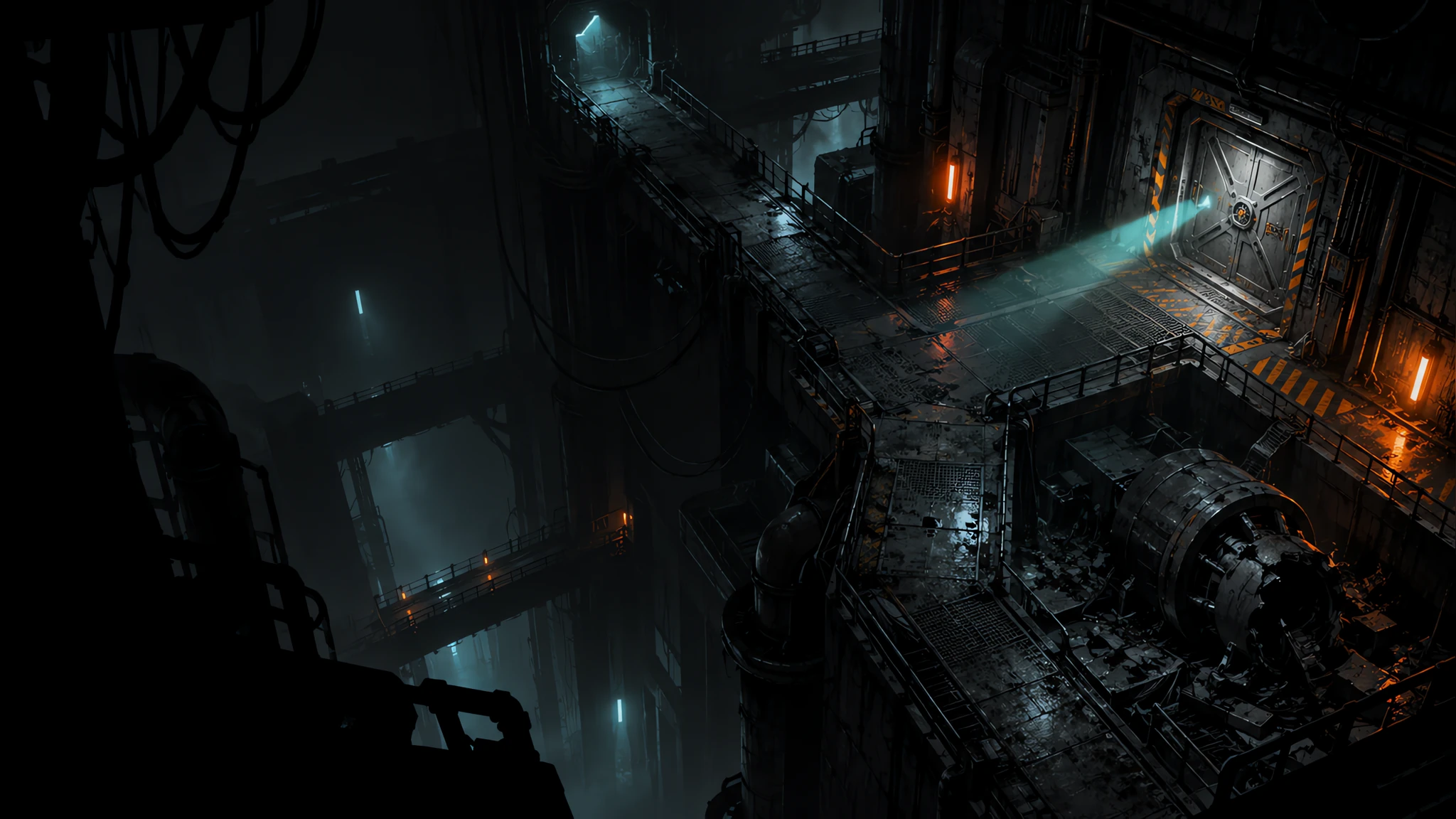 Original fan-wiki illustration of an industrial underground facility